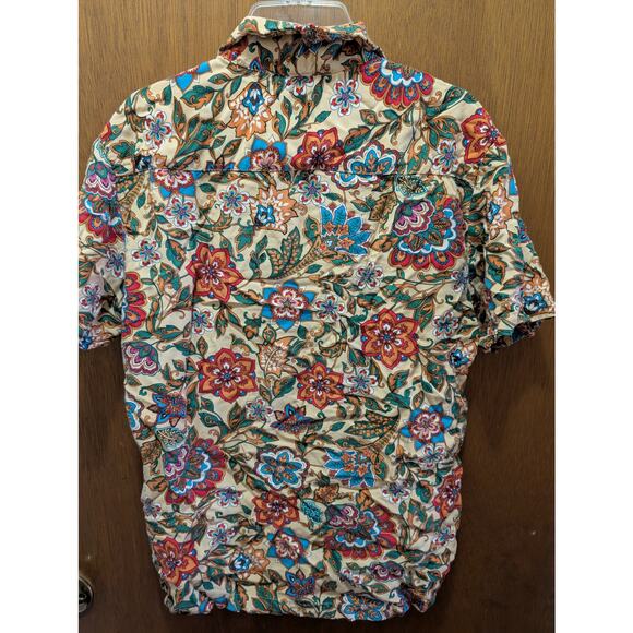 Denim and flower by Ricky Singh floral Paisley buttondown short sleeve - Picture 2 of 3